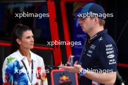 Max Verstappen (NLD) Red Bull Racing with Danica Patrick (USA). 02.05.2024. Formula 1 World Championship, Rd 6, Miami Grand Prix, Miami, Florida, USA, Preparation Day.