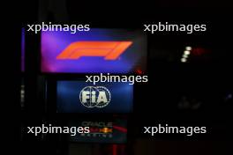 Paddock atmosphere - FIA, F1, and Red Bull Racing logos. 08.03.2024. Formula 1 World Championship, Rd 2, Saudi Arabian Grand Prix, Jeddah, Saudi Arabia, Qualifying Day.