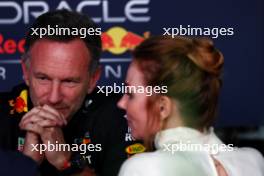 (L to R): Christian Horner (GBR) Red Bull Racing Team Principal with his wife Geri Horner (GBR) Singer. 09.03.2024. Formula 1 World Championship, Rd 2, Saudi Arabian Grand Prix, Jeddah, Saudi Arabia, Race Day.