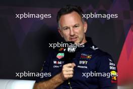 Christian Horner (GBR) Red Bull Racing Team Principal in the FIA Press Conference. 07.03.2024. Formula 1 World Championship, Rd 2, Saudi Arabian Grand Prix, Jeddah, Saudi Arabia, Practice Day.