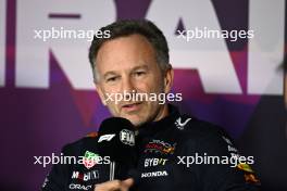 Christian Horner (GBR) Red Bull Racing Team Principal in the FIA Press Conference. 22.02.2024. Formula 1 Testing, Sakhir, Bahrain, Day Two.