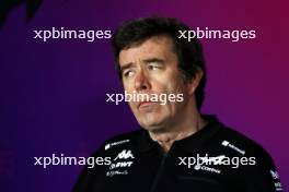 Bruno Famin (FRA) Alpine Motorsports Vice President in the FIA Press Conference. 22.02.2024. Formula 1 Testing, Sakhir, Bahrain, Day Two.