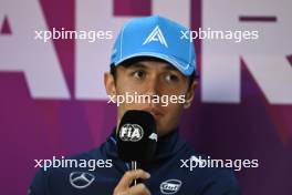 Alexander Albon (THA) Williams Racing in the FIA Press Conference. 22.02.2024. Formula 1 Testing, Sakhir, Bahrain, Day Two.
