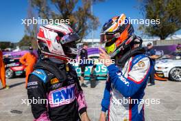 (L to R): Gabriele Mini (ITA) Prema Racing with Leonardo Fornaroli (ITA) Trident. 22.03.2024. FIA Formula 3 Championship, Rd 2, Melbourne, Australia, Friday.