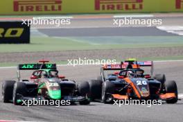 Joshua Dufek (AUT) PHM AIX Racing and Noel Leon (MEX) Van Amersfoort Racing. 01.03.2024. FIA Formula 3 Championship, Rd 1, Sprint Race, Sakhir, Bahrain, Friday.