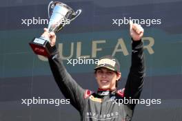 Laurens van Hoepen (NLD) ART Grand Prix celebrates his second position on the podium. 01.03.2024. FIA Formula 3 Championship, Rd 1, Sprint Race, Sakhir, Bahrain, Friday.