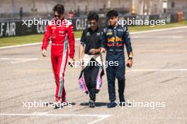 (L to R): Dino Beganovic (SWE) Prema Racing; Gabriele Mini (ITA) Prema Racing; Arvid Lindblad (GBR) Prema Racing. 28.02.2024. FIA Formula 3 Championship, Rd 1, Sakhir, Bahrain, Wednesday.