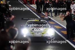 LMGT3 winners Aliaksandr Malykhin (KNA) / Joel Sturm (GER) / Klaus Bachler (AUT) #92 Manthey PureRxcing Porsche 911 GT3 R LMGT3 in parc ferme. 02.03.2024. FIA World Endurance Championship, Round 1, Doha 1812 KM, Doha, Qatar, Saturday.
