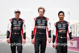 (L to R): Sebastien Buemi (SUI) Toyota Gazoo Racing; Brendon Hartley (NZL) Toyota Gazoo Racing; Ryo Hirakawa (JPN) Toyota Gazoo Racing. 26-27.02.2024. FIA World Endurance Championship, Official Prologue, Doha, Qatar.